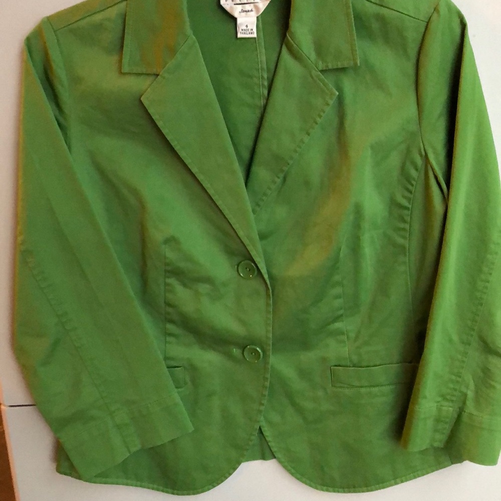 Spring green jacket - cotton/spandex